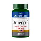 Ômega 3 500mg nature daily 60 cápsulas sidney oliveira