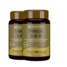 Omega 3 6 9 peixe borragem E linhaça hf suplements 2x120CAPS