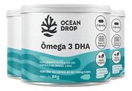 Ômega 3 DHA Vegano Ocean Drop 120 Cápsulas Suplemento Algas