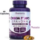 Ômega 3 ᵀᴳ Duo EPA + DHA SANAVITA - OMEGA 3 60 cápsulas