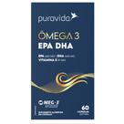 Ômega 3 EPA DHA Vitamina E 60 Cápsulas Pura Vida Ômega 3 EPA DHA Vitamina E 60 Cápsulas Pura Vida