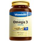 Ômega 3 Óleo de Peixe 1000mg 60 Cápsulas VitaminLife Ômega 3 Óleo de Peixe 1000mg 60 Cápsulas VitaminLife