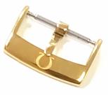 Omega Fivela Fecho Dourado Com Logomarca P/ Pulseira Couro.LC147