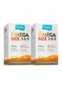 Ômega Mix 369 1000mg Kit 2 Unidades, Cápsulas de Óleo de Peixe, Linhaça e Borragem