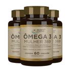 Omega Mulher 3 6 9 Óleo Linhaça Borragem Primula 3x60 capsulas softgels - Secrets Nutrition