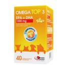 Omega Top 3 1000mg Suplemento Alimentar para Cães e Gatos 40 Cápsulas