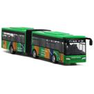Ônibus de brinquedo de dois andares verde fundido para crianças Pull-back Ac