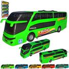 Ônibus De Brinquedo Plástico 24,5cm Buzão Realista Ônibus De Brinquedo Plástico 24,5cm Buzão Realista