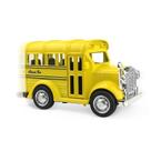 Ônibus de liga leve deslizante Toy Mini Pull Back e ônibus escolar amarelos