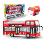 Onibus de turismo dois andares com luz e som 1:16