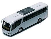 Ônibus de turismo em metal fundido KiNSMART 18 cm com fricção, branco