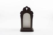 Oratório Capela Marrom com Janela Mdf 27 cm