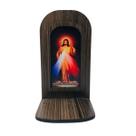 Oratório de Madeira Vitral Jesus Misericordioso Oratório de Madeira Vitral Jesus Misericordioso