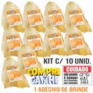 Orelha Bovina Natural Mordedor Desidratada para Cachorro Dip Dog Kit 10 unidades - Envio Rapido