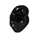 Orelha de Silicone Base Oval Preta