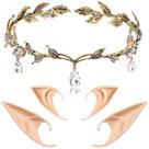 Orelhas de elfo de fadas de cosplay com faixa de strass FRESHME Orelhas de elfo de fadas de cosplay com faixa de strass FRESHME