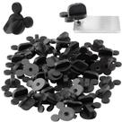 Orelhas de mouse de borracha de PVC Pin Backs (50 unidades) para alfinetes Disney
