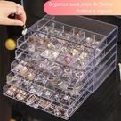Organizador 120 disivorias porta joias caixa acrilica 5 gavetas bijuterias acessorios mesa armazenamento compartimentos Organizador 120 disivorias porta joias caixa acrilica 5 gavetas bijuterias acessorios mesa armazenamento compartimentos