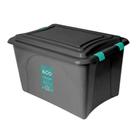Organizador 50 Litros Plasvale Eco C/Tampa Preto Organizador 50 Litros Plasvale Eco C/Tampa Preto