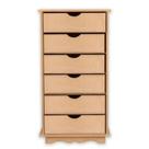 Organizador 6 Gaveteiro Mdf Cru Decoração Sala Quarto