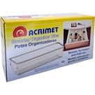 Organizador Acrimet Para Gaveta Grande 24 X 8 X 5,5Cm Caixa Com 4 Pecas