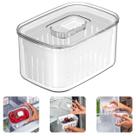 Organizador Alimentos 650ml Pote Cesto C/ Ventilação Frutas Legumes Geladeira Compacto Empilhável Transparente Armário