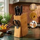 Organizador Bambu Porta Suporte Facas Faqueiro Cepo Cozinha 6x1