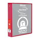 Organizador Binder BAZIC de 3 anéis, 1 polegada, Economy View, vermelho, 175 folhas