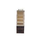 Organizador Cabideiro com 3 Caixas Tecido e Alça Marrom Closet Armarios Organizador Cabideiro com 3 Caixas Tecido e Alça Marrom Closet Armarios