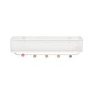 Organizador Cesto Metal Perfurado Branco com 5 cabides Porta Chaves