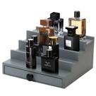 Organizador Cologne Fengligoo de 4 camadas de madeira cinza com gaveta Organizador Cologne Fengligoo de 4 camadas de madeira cinza com gaveta