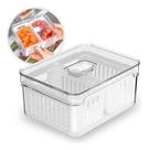 Organizador Com 2 Cestos 2,2l Clear Fresh Cozinha Geladeira