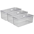 Organizador Com Cesta Alimentos Multiuso Transparente - 3 UN Organizador Com Cesta Alimentos Multiuso Transparente - 3 UN