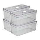 Organizador Com Cesta Alimentos Multiuso Transparente - 4 UN