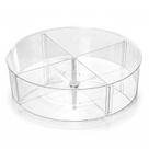 Organizador Com Divisórias Giratório 30 Cm Transparente Organização De Geladeira
