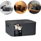 Organizador Com Tampa 26X20X12 CM Fly 5,2 Litros Cor Chumbo Organizador Com Tampa 26X20X12 CM Fly 5,2 Litros Cor Chumbo