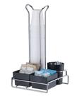 Organizador Copos Descartáveis 50 e 80ml Porta Sachês e Mexedor Cromado - 1151PT Future