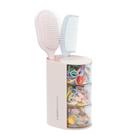 Organizador de acessórios de cabelo FABROK de 3 camadas transparente com suporte