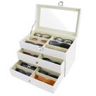 Organizador de Anteojos de Sol GRTCZYSL con 18 Compartimientos de Cuero