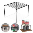 Organizador de Armário 22cm Aramado Cor Preto ou Branco Prateleira Suporte Aço Pratos Gaveta