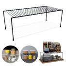 Organizador de Armário 42cm Aramado Cor Preto ou Branco Prateleira Suporte Aço Sapateira