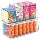 Organizador de armazenamento Bin Basket MDesign Ligne PET Plastic, pacote com 2 unidades