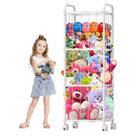 Organizador de armazenamento de animais de pelúcia Oneyus Metal Tube White