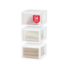 Organizador de armazenamento de gavetas IRIS USA 14,5 Qt. Pacote de 3 em plástico