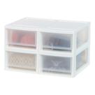 Organizador de armazenamento de gavetas IRIS USA 6L, pacote com 4 unidades, branco