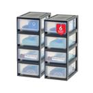 Organizador de armazenamento de gavetas IRIS USA 6L Stacking, pacote com 8 unidades, preto Organizador de armazenamento de gavetas IRIS USA 6L Stacking, pacote com 8 unidades, preto