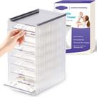 Organizador de armazenamento de leite materno E1vee1 Quick-Freeze Tower 17x11x23cm