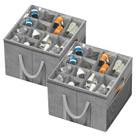 Organizador de armazenamento de sapatos Aokeyee Large Closet, pacote com 2 unidades, cinza