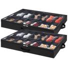 Organizador de armazenamento de sapatos Under Bed Lifewit, conjunto de 2 pretos