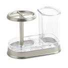 Organizador de armazenamento dentário de banheiro mDesign para escova de dentes/pasta de dentes